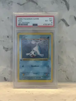 1999 Pokemon Base Set 1st Edition Seel #41 PSA 6 - Image 1