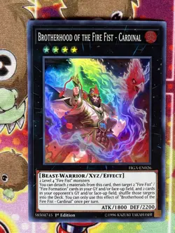Yugioh Brotherhood Of The Fire Fist - Cardinal FIGA-EN026 Single - Image 1