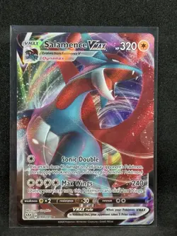 Salamence VMAX 144/189 Ultra Rare SWSH03: Darkness Ablaze Pokemon Card NM - Image 1