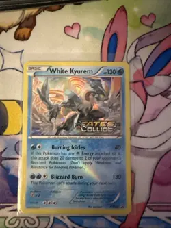 Pokemon Card White Kyurem Black Star Promo XY128 Stamped Near Mint Condition - Image 1