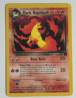 Dark Rapidash 44/82 Team Rocket WOTC Pokemon Card 2000 VG+ - Image 1