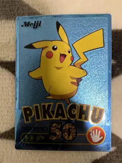 Meiji Get Card Blue metallic Pikachu Pokemon Card Japanese - Image 1