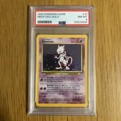 Pokemon TCG Mewtwo Base Set Holo Unlimited Rare Card 10/102 Vintage 1999 PSA 8 - Image 1