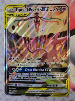 Espeon & Deoxys GX Oversized - (SM Black Star Promo) SM240 Jumbo Cards Holo - Image 1