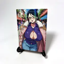 One Piece Tashigi Sexy Hot Anime Waifu Girl Doujin Lewd Goddess Story Art Card - Image 2