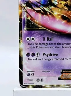 Pokemon TCG Mewtwo EX Holo Ultra Rare Card Next Destinities 54/99 MP-LP - Image 4