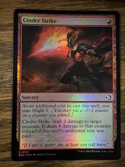 Lorwyn Eclipsed Magic: The Gathering Foil Cinder Strike - ECL Near Mint MTG - Image 1