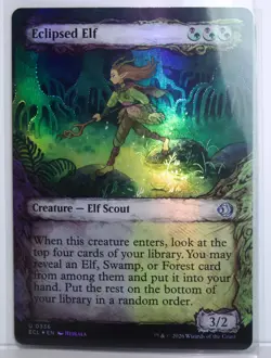 Eclipsed Elf [New, Near Mint] Showcase *Foil* {Lorwyn Eclipsed} - Image 1