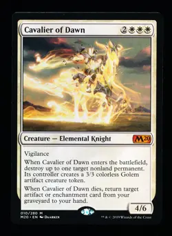 * * 1x Cavalier of Dawn x1 * * M20 MTG NM Near Mint - Image 1