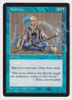 Silver Signed Meditate HP Tempest Artist Susan Van Camp MTG Magic Reserved List! - Image 1