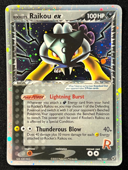 Rocket's Raikou ex 108/107 Pokemon Ex Deoxys -Secret Rare Holo-NM - Image 2
