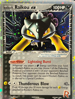 Rocket's Raikou ex 108/107 Pokemon Ex Deoxys -Secret Rare Holo-NM - Image 3