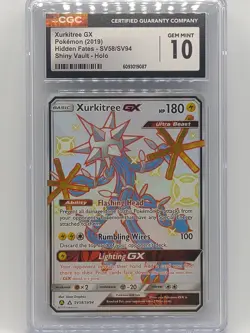 Pokemon 2019 Hidden Fates Xurkitree GX Shiny Vault SV58/SV94 CGC 10 Gem Mint 💎 - Image 1