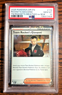 Team Rocket's Giovanni Cosmos Holo #174 - PSA GEM MT 10 - Mewtwo EX Box -Pokemon - Image 1