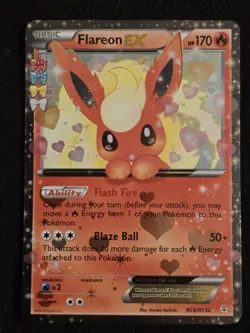 Pokemon TCG Flareon EX RC6/RC32 Generations Holo EX/NM - Image 2