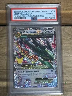 2021 POKEMON CELEBRATIONS CLASSIC COLLECTION #76 M RAYQUAZA EX PSA 10 - Image 1
