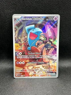 Team Rocket’s Wobbuffet 203 PROMO BLACK STAR HOLO Destined Rivals ETB Pokemon - Image 1