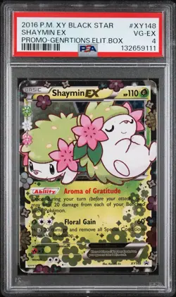 PSA 4 2016 Pokemon Shaymin EX Generations Elite Box #XY148 Black Star Promo - Image 1