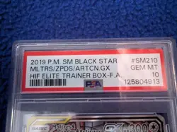 2019 POKEMON SM BLACK STAR PROMO FULL ART/MOLTRES & ZAPDOS & ARTICUNO GX PSA 10 - Image 3
