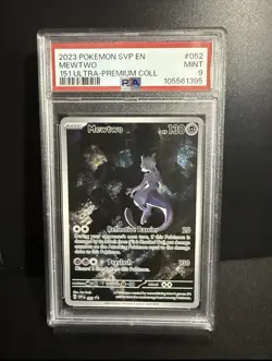 Mewtwo PSA9 Mint Graded Holo Pokemon S&V 052 Black Star Promo - Image 1