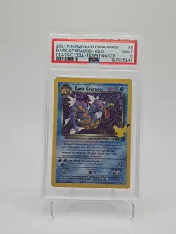 2021 POKEMON CELEBRATIONS DARK GYARADOS HOLO #8 PSA 9 - Image 1