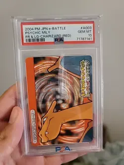 2004 Japanese Pokemon E-Battle FR & LG Charizard Psychic Mily - PSA 10 - Image 3
