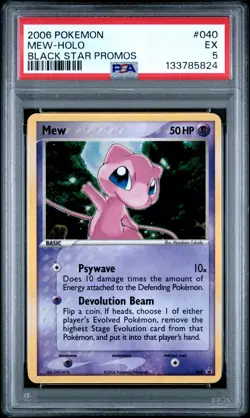 Mew-Holo Pokemon Black Star Promos 040 NM PSA 5 - Image 1