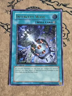 Yugioh Intercept Wave TSHD-EN050 1st Edition Ultimate Rare NM - Image 1