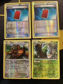 Pokemon Generations Reverse Holo 4 Card Lot. Tauros 57/83 - Red Card 71/83 X2 - Image 1
