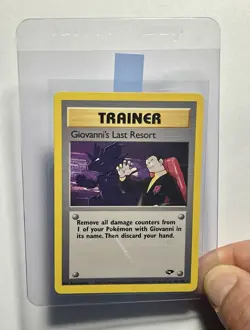 Giovanni’s Last Resort 105/132 (LP) Rare Gym Heroes 2002 WOTC Pokemon Card - Image 3