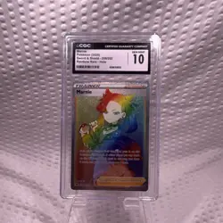 Pokemon Marnie 2020 Sword & Shield 208/202 CGC 10 Rainbow Rare Holo TCG Card - Image 1
