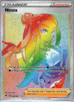 Nessa (Secret) 196/185 SWSH04: Vivid Voltage - Pokemon Card - NM - Image 1