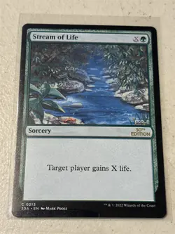 mtg Stream of Life, 30th Anniversary edition black lotus card back, unplayed - Image 1