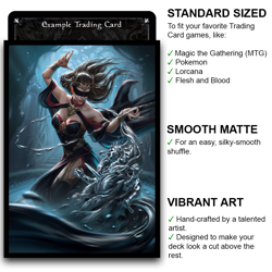 Ninavae - Aether Seer - MTG Size - 100 Smooth Matte Card Sleeves - Image 2