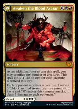 Extus, Oriq Overlord // Awaken the Blood Avatar [Strixhaven: School of Mages] - Image 2