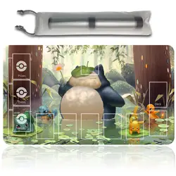 NEW Pokemon Snorlax Playmat with Card Zones Free Bag Rubber Game Playmat of TCG - Image 1