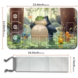 NEW Pokemon Snorlax Playmat with Card Zones Free Bag Rubber Game Playmat of TCG - Image 2