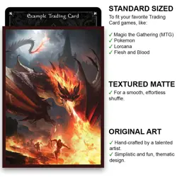 Endragos - The Incinerator - MTG Size - 100 Textured Matte Trading Card Sleeves - Image 2