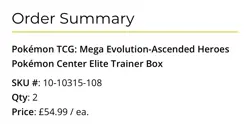 Pokemon vs TCG: Mega Evolution - Ascended Heroes POKEMON CENTER ETB - *PRESALE* - Image 2