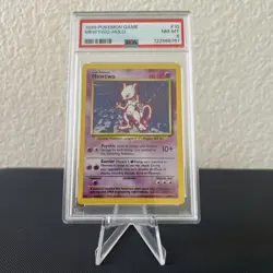 1999 POKEMON BASE SET UNLIMITED #10 MEWTWO-HOLO PSA 8 - Image 1