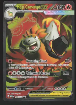 Mega Camerupt ex 156/132 Ultra Rare Pokemon TCG ME01: Mega Evolution NM - Image 1