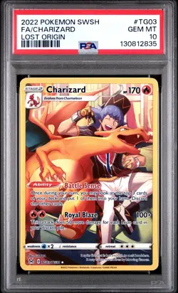 Charizard Lost Origin - Full Art - #TG03/TG30 Rare Pokemon TCG PSA 10 GEM MT - Image 1