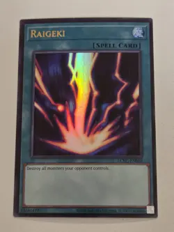 Raigeki LCKC-EN088 Ultra Rare Yugioh Legendary Collection Kaiba Unlimited Mint - Image 1