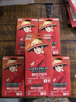 One Piece OP-13 Carrying on His Will Sleeved Booster Pack Lot of 10 Sealed New - Image 1