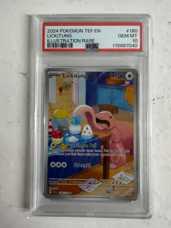 Pokemon TCG Lickitung 180/162 Temporal Forces Illustration Rare Card - PSA 10 - Image 1