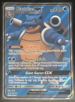 Blastoise GX SM189 JUMBO Black Star Promo - Full Art Ultra Rare Pokemon Card NM - Image 1