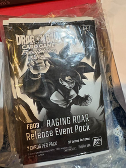 Dragonball Card Game Raging Roar Release Event Pack New and Sealed LOT 12 pks - Image 1