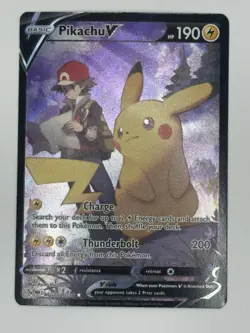 Pikachu V TG16/TG30 SWSH11: Lost Origin Trainer Gallery Pokemon Card NM - Image 1