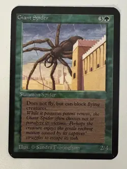 Magic the Gathering MTG Alpha Giant Spider NM- (Beta Bob) - Image 1