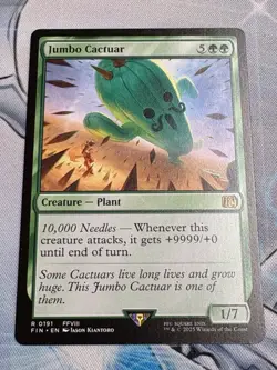 MTG Jumbo Cactuar English Final Fantasy FIN NM R0191 - Image 1